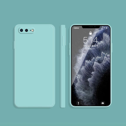 Solid Color Imitation Liquid Silicone Straight Edge Dropproof Full Coverage Protective Case, For iPhone SE 2022 / SE 2020 / 8 / 7, For iPhone 8 Plus / 7 Plus
