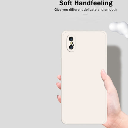 Solid Color Imitation Liquid Silicone Straight Edge Dropproof Full Coverage Protective Case, For iPhone X / XS, For iPhone XR