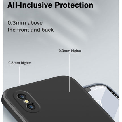 Solid Color Imitation Liquid Silicone Straight Edge Dropproof Full Coverage Protective Case, For iPhone X / XS, For iPhone XR