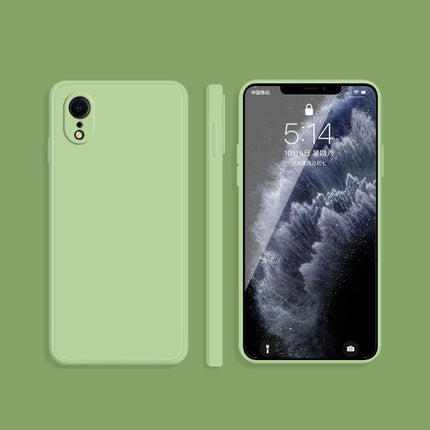 Solid Color Imitation Liquid Silicone Straight Edge Dropproof Full Coverage Protective Case, For iPhone X / XS, For iPhone XR