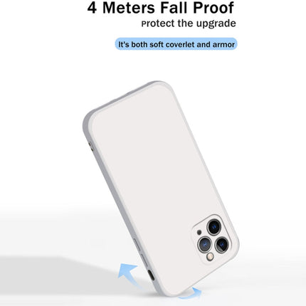 Solid Color Imitation Liquid Silicone Straight Edge Dropproof Full Coverage Protective Case, For iPhone 11 Pro, For iPhone 11 Pro Max