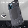 Aluminum Alloy + Silicone Anti-dust Full Body Protection with Holder, For iPhone 12 / 12 Pro, For iPhone 12 Pro Max