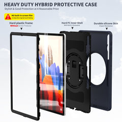 360 Degree Rotation PC + TPU Protective Case with Holder & Hand-strap & Pen Slot, For Samsung Galaxy Tab S8+ / Tab S8 Plus /  Tab S7 FE / Tab S7+ SM-T970