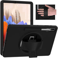 360 Degree Rotation PC + TPU Protective Case with Holder & Hand-strap & Pen Slot, For Samsung Galaxy Tab S8+ / Tab S8 Plus /  Tab S7 FE / Tab S7+ SM-T970