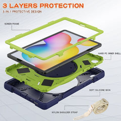 Silicone + PC Protective Case with Holder & Shoulder Strap, For Samsung Galaxy Tab S6 Lite P610