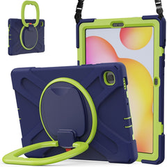 Silicone + PC Protective Case with Holder & Shoulder Strap, For Samsung Galaxy Tab S6 Lite P610