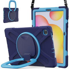 Silicone + PC Protective Case with Holder & Shoulder Strap, For Samsung Galaxy Tab S6 Lite P610