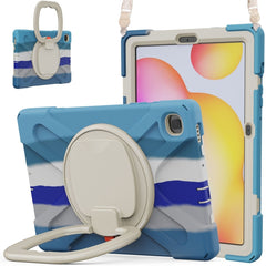 Silicone + PC Protective Case with Holder & Shoulder Strap, For Samsung Galaxy Tab S6 Lite P610