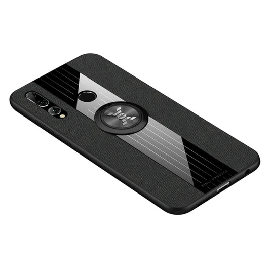 XINLI Stitching Cloth Textue Shockproof TPU Protective Case with Ring Holder, For Huawei Enjoy 9s, For Huawei Maimang 5, For Huawei Maimang 6, For Huawei Mate 20 Lite / Maimang 7