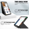 Cloth Texture Multi-folding Horizontal Flip PU Leather Shockproof Case with Holder & Sleep / Wake-up Function, For iPad Pro 12.9 2022 / 2021