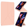 Cloth Texture Multi-folding Horizontal Flip PU Leather Shockproof Case with Holder & Sleep / Wake-up Function, For iPad Pro 12.9 2022 / 2021