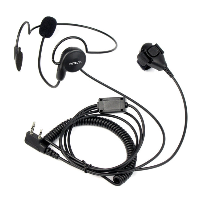 RETEVIS K-C2F 2 Pin PTT Finger Back-hanging Earphone Microphone for H-777/RT-5R/ 888s/UV5R, K-C2F