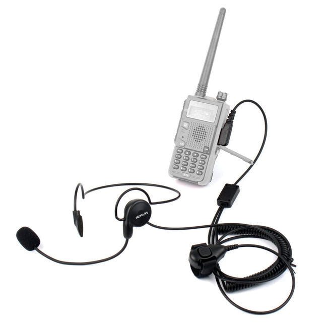 RETEVIS K-C2F 2 Pin PTT Finger Back-hanging Earphone Microphone for H-777/RT-5R/ 888s/UV5R, K-C2F