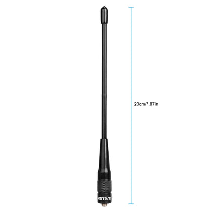 RETEVIS RHD-701 136-174+400-480MHz SMA-F Female Dual Band Antenna for H-777/RT5/RT6/RT7/RT-5R/888s, RHD-701