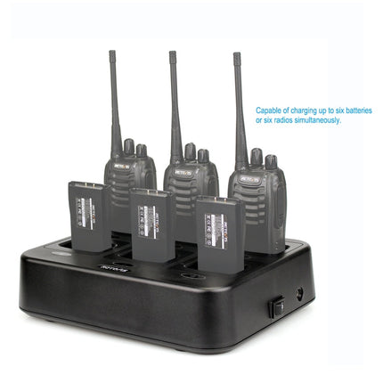 RETEVIS RTC777 Six-Way Walkie Talkie Charger for Retevis H777,, RTC777 UK Plug, RTC777 AU Plug, RTC777 US Plug, RTC777 EU Plug