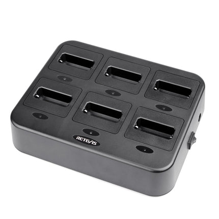 RETEVIS RTC22 Multi-function Six-Way Walkie Talkie Charger for Retevis RT22,, RTC22 EU Plug, RTC22 US Plug