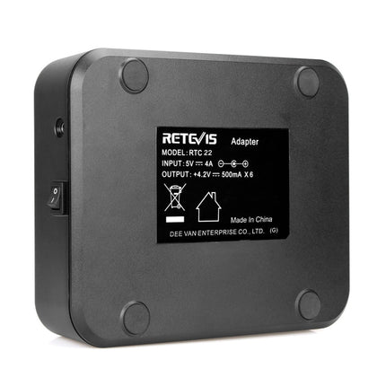 RETEVIS RTC22 Multi-function Six-Way Walkie Talkie Charger for Retevis RT22,, RTC22 EU Plug, RTC22 US Plug