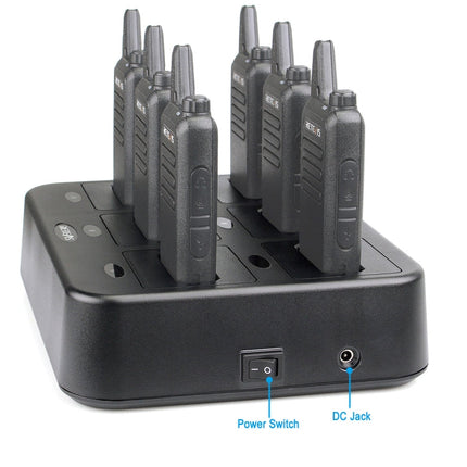 RETEVIS RTC22 Multi-function Six-Way Walkie Talkie Charger for Retevis RT22,, RTC22 EU Plug, RTC22 US Plug