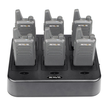 RETEVIS RTC22 Multi-function Six-Way Walkie Talkie Charger for Retevis RT22,, RTC22 EU Plug, RTC22 US Plug