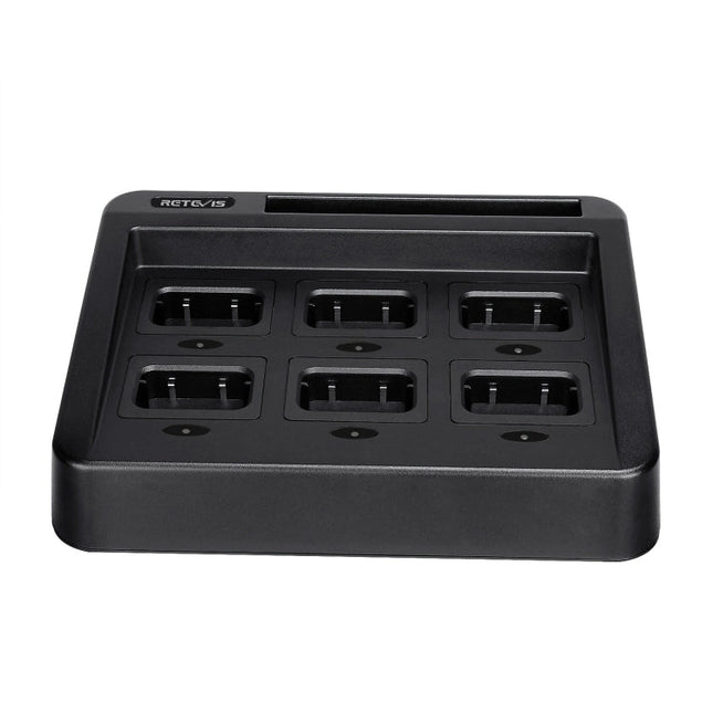 RETEVIS RTC48 Multi-function Interchangeable Slots Six-Way Walkie Talkie Charger for Retevis RT48/RT648, RTC48