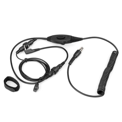 RETEVIS EH050K 2 Pin Adjustable Volume Noise Reduction Aviation Headphone Microphone with Finger PTT, EH050K