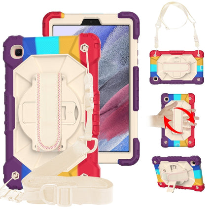 Contrast Color Robot Shockproof Silicon + PC Protective Case with Holder & Shoulder Strap, For Samsung Galaxy Tab A7 Lite T220 / T225
