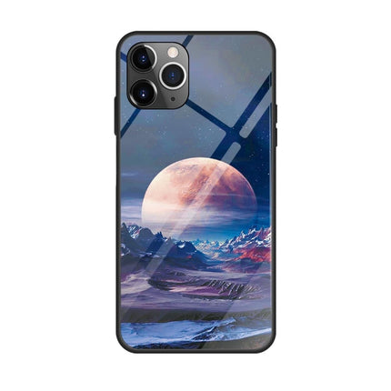 Colorful Painted Glass Case, For iPhone 11 Pro
