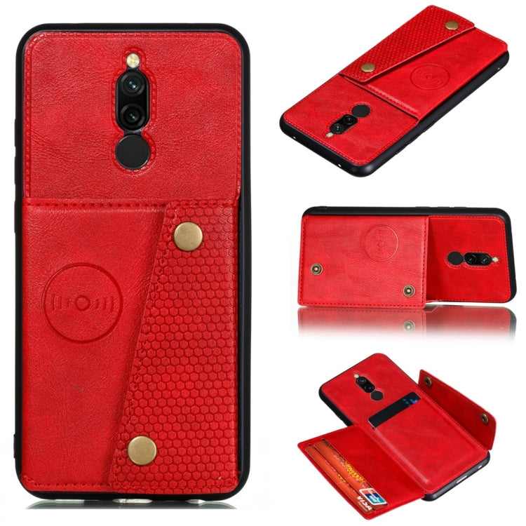 Shockproof Magnetic PU + TPU Protective Case with Card Slots, For Xiaomi Redmi 8, For Xiaomi Redmi 8A, For OPPO Realme XT, For OPPO A9 (2020), For OPPO Reno2, For OPPO Realme 5