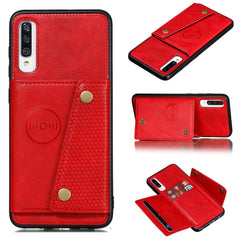 Shockproof Magnetic PU + TPU Protective Case with Card Slots, For OPPO Realme 5 Pro, For OnePlus 7T, For Galaxy A70s, For Galaxy A90 5G