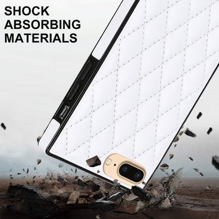 Elegant Rhombic Pattern Microfiber Leather +TPU Shockproof Case with Crossbody Strap Chain, For iPhone SE 2022 / SE 2020 / 8 / 7, For iPhone 8 Plus / 7 Plus, For iPhone X / XS, For iPhone XR