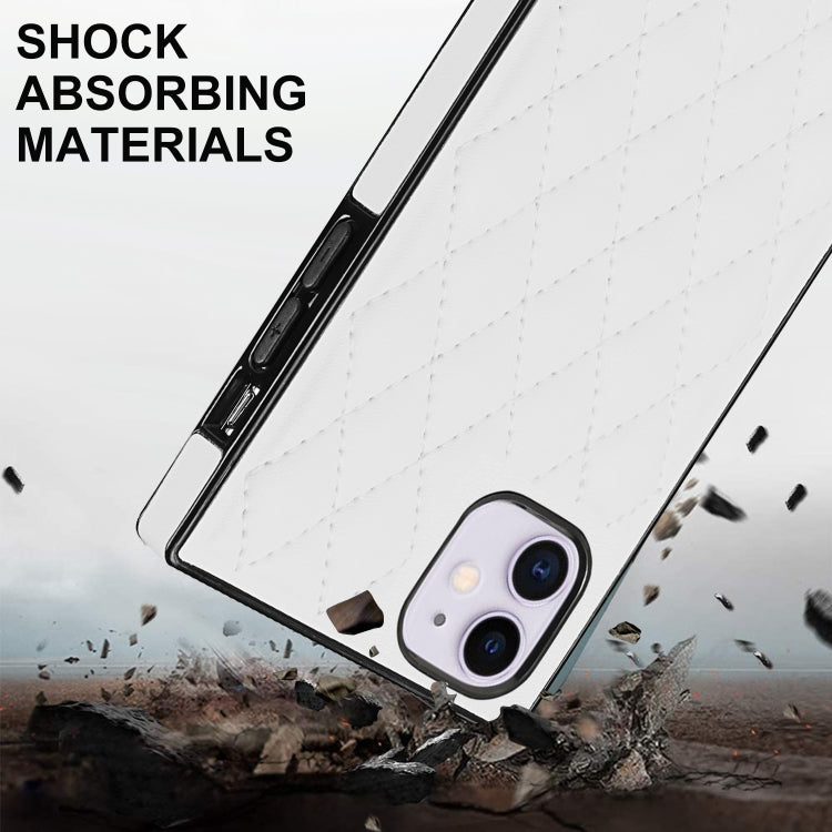 Elegant Rhombic Pattern Microfiber Leather +TPU Shockproof Case with Crossbody Strap Chain, For iPhone 11, For iPhone 11 Pro, For iPhone 11 Pro Max, For iPhone 12 mini, For iPhone 12 / 12 Pro