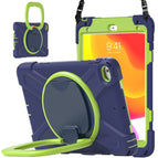 For iPad mini 5 / 4 / Navy Blue+Yellow Green