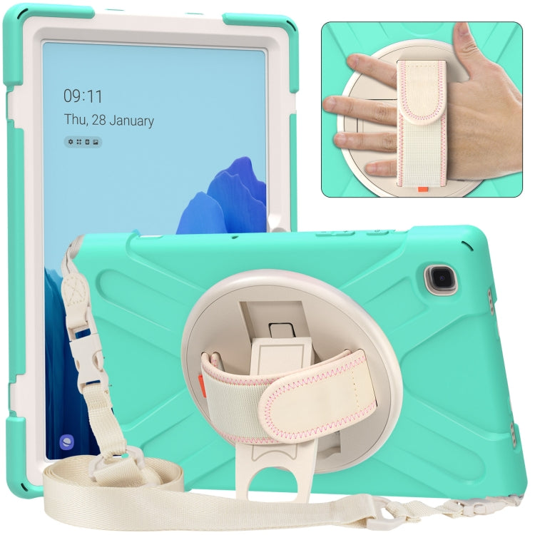 Pure Color Silicone + PC Protective Case with Holder & Shoulder Strap, For iPad 10.2 2021 / 2020 / 2019, For Samsung Galaxy Tab A7 (2020) T500