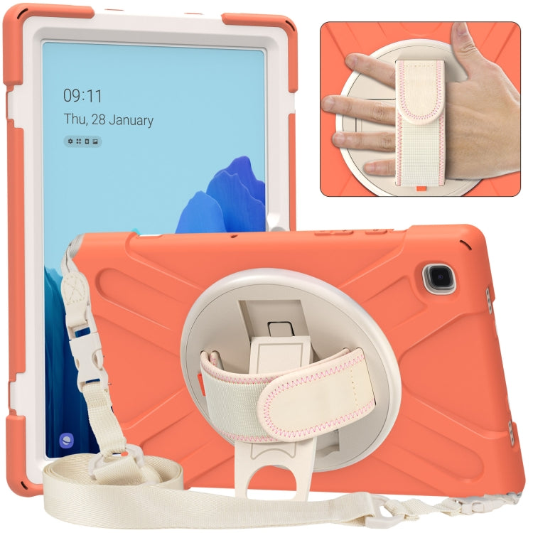 Pure Color Silicone + PC Protective Case with Holder & Shoulder Strap, For iPad 10.2 2021 / 2020 / 2019, For Samsung Galaxy Tab A7 (2020) T500