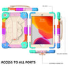 Contrast Color Robot Shockproof Silicon + PC Protective Case with Holder & Shoulder Strap, For iPad 10.2 2021 / 2020 / 2019