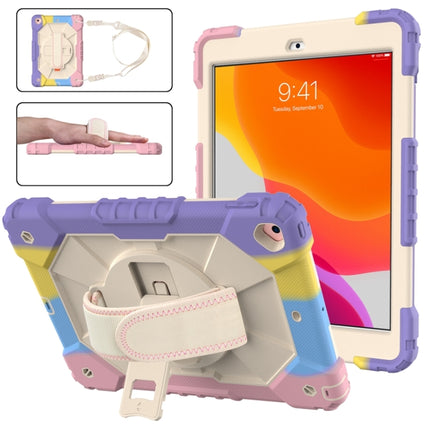Contrast Color Robot Shockproof Silicon + PC Protective Case with Holder & Shoulder Strap, For iPad 10.2 2021 / 2020 / 2019