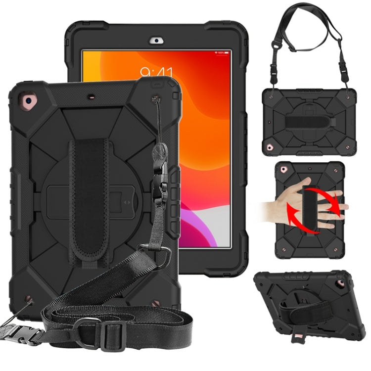 Contrast Color Robot Shockproof Silicon + PC Protective Case with Holder & Shoulder Strap, For iPad 10.2 2021 / 2020 / 2019