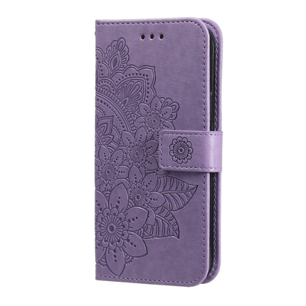 7-petal Flowers Embossing Pattern Horizontal Flip PU Leather Case with Holder & Card Slots & Wallet & Photo Frame, For iPhone 11, For iPhone 11 Pro, For iPhone 11 Pro Max, For iPhone 12 mini