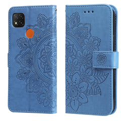 7-petal Flowers Embossing Pattern Horizontal Flip PU Leather Case with Holder & Card Slots & Wallet & Photo Frame, For Xiaomi Redmi 9C, For Xiaomi Redmi 9A, For Xiaomi Redmi K40/K40 Pro/Poco F3/ Mi 11i���������������������������������������������������...