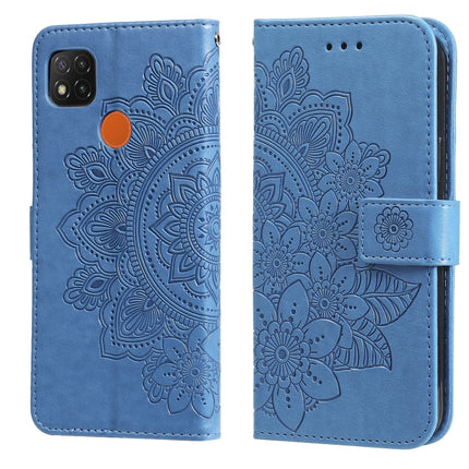 7-petal Flowers Embossing Pattern Horizontal Flip PU Leather Case with Holder & Card Slots & Wallet & Photo Frame, For Xiaomi Redmi 9C, For Xiaomi Redmi 9A, For Xiaomi Redmi K40/K40 Pro/Poco F3/ Mi 11i���������������������������������������������������...