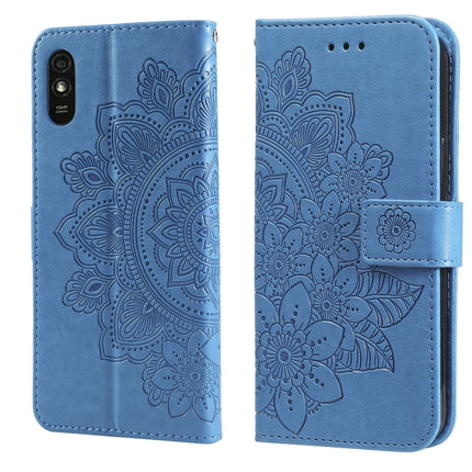 7-petal Flowers Embossing Pattern Horizontal Flip PU Leather Case with Holder & Card Slots & Wallet & Photo Frame, For Xiaomi Redmi 9C, For Xiaomi Redmi 9A, For Xiaomi Redmi K40/K40 Pro/Poco F3/ Mi 11i���������������������������������������������������...