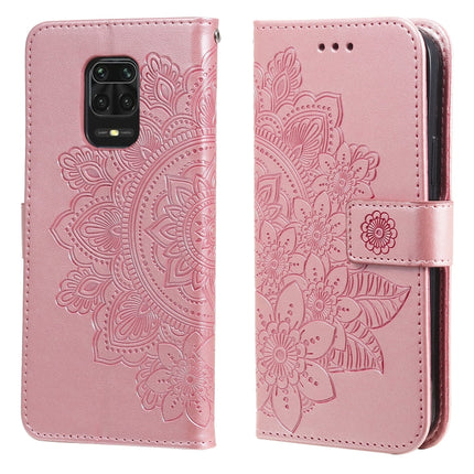 7-petal Flowers Embossing Pattern Horizontal Flip PU Leather Case with Holder & Card Slots & Wallet & Photo Frame, For Xiaomi Redmi 9C, For Xiaomi Redmi 9A, For Xiaomi Redmi K40/K40 Pro/Poco F3/ Mi 11i���������������������������������������������������...