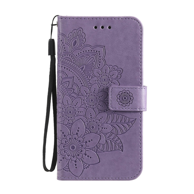 7-petal Flowers Embossing Pattern Horizontal Flip PU Leather Case with Holder & Card Slots & Wallet & Photo Frame, For Xiaomi Redmi Note 9T 5G / Note 9 5G (CN Version), For Xiaomi Redmi Note 9 4G (Foreign Version) / Mi 10X 4G���������������������������...