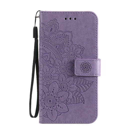 7-petal Flowers Embossing Pattern Horizontal Flip PU Leather Case with Holder & Card Slots & Wallet & Photo Frame, For Xiaomi Redmi Note 9T 5G / Note 9 5G (CN Version), For Xiaomi Redmi Note 9 4G (Foreign Version) / Mi 10X 4G���������������������������...