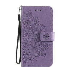 7-petal Flowers Embossing Pattern Horizontal Flip PU Leather Case with Holder & Card Slots & Wallet & Photo Frame, For Xiaomi Redmi Note 9T 5G / Note 9 5G (CN Version), For Xiaomi Redmi Note 9 4G (Foreign Version) / Mi 10X 4G���������������������������...