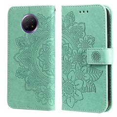 7-petal Flowers Embossing Pattern Horizontal Flip PU Leather Case with Holder & Card Slots & Wallet & Photo Frame, For Xiaomi Redmi Note 9T 5G / Note 9 5G (CN Version), For Xiaomi Redmi Note 9 4G (Foreign Version) / Mi 10X 4G���������������������������...