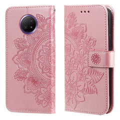 7-petal Flowers Embossing Pattern Horizontal Flip PU Leather Case with Holder & Card Slots & Wallet & Photo Frame, For Xiaomi Redmi Note 9T 5G / Note 9 5G (CN Version), For Xiaomi Redmi Note 9 4G (Foreign Version) / Mi 10X 4G���������������������������...