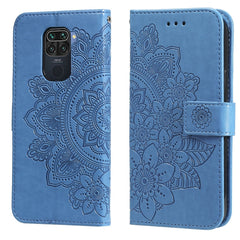 7-petal Flowers Embossing Pattern Horizontal Flip PU Leather Case with Holder & Card Slots & Wallet & Photo Frame, For Xiaomi Redmi Note 9T 5G / Note 9 5G (CN Version), For Xiaomi Redmi Note 9 4G (Foreign Version) / Mi 10X 4G���������������������������...