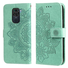 7-petal Flowers Embossing Pattern Horizontal Flip PU Leather Case with Holder & Card Slots & Wallet & Photo Frame, For Xiaomi Redmi Note 9T 5G / Note 9 5G (CN Version), For Xiaomi Redmi Note 9 4G (Foreign Version) / Mi 10X 4G���������������������������...