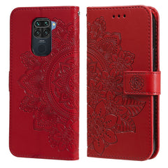 7-petal Flowers Embossing Pattern Horizontal Flip PU Leather Case with Holder & Card Slots & Wallet & Photo Frame, For Xiaomi Redmi Note 9T 5G / Note 9 5G (CN Version), For Xiaomi Redmi Note 9 4G (Foreign Version) / Mi 10X 4G���������������������������...